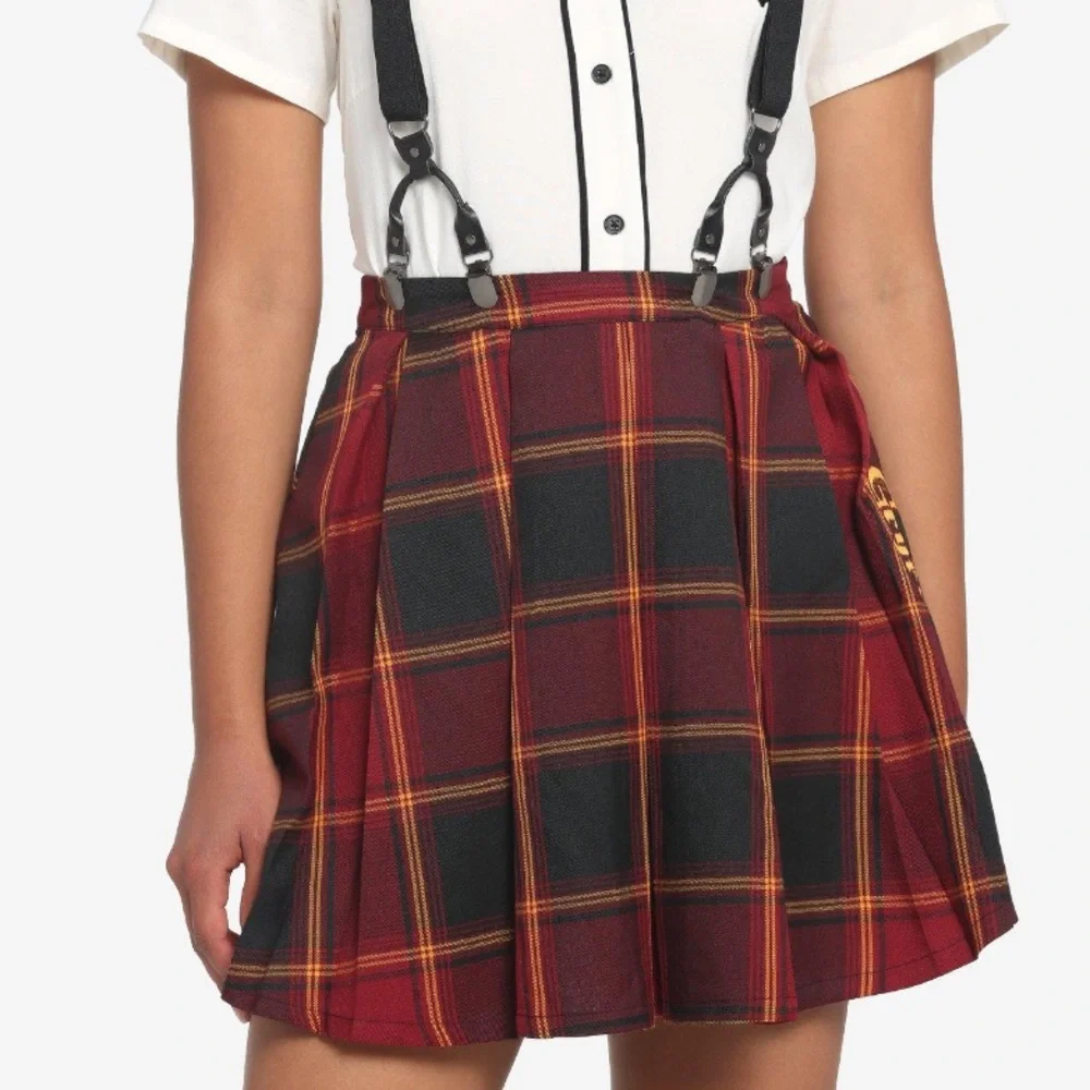 Hot Topic Harry Potter Gryffindor Pleated Suspender Skirt‎ Cosplay